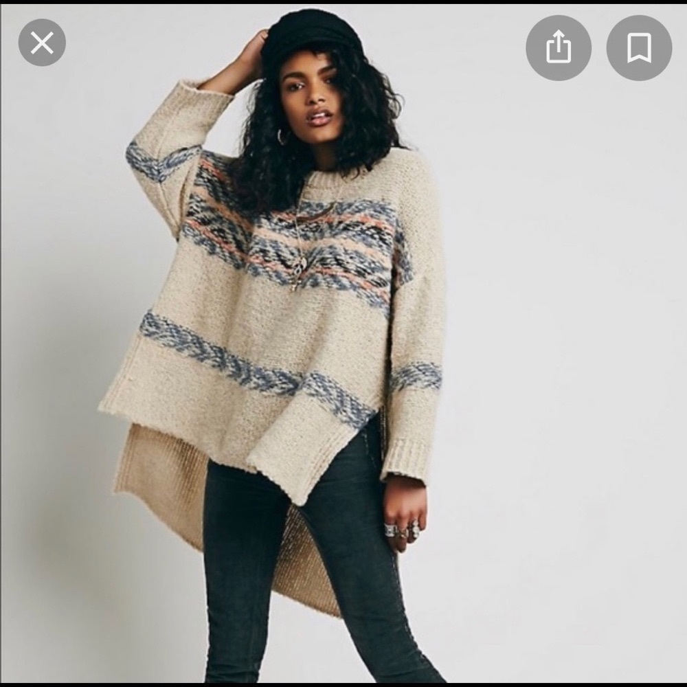 Free People alpaca fair isle sweater